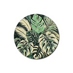 Abstract Art Tropical Leaves Rubber Round Coaster (4 pack)