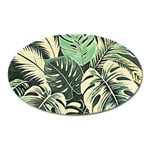 Abstract Art Tropical Leaves Oval Magnet