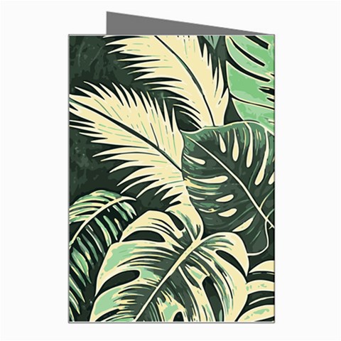 Abstract Art Tropical Leaves Greeting Card from ArtsNow.com Right