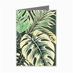 Abstract Art Tropical Leaves Mini Greeting Card