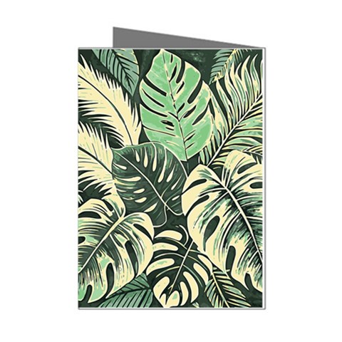 Abstract Art Tropical Leaves Mini Greeting Cards (Pkg of 8) from ArtsNow.com Left