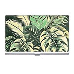 Abstract Art Tropical Leaves Business Card Holder