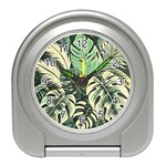 Abstract Art Tropical Leaves Travel Alarm Clock