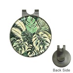 Abstract Art Tropical Leaves Hat Clips with Golf Markers