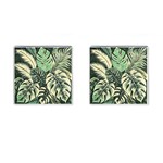 Abstract Art Tropical Leaves Cufflinks (Square)