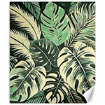 Abstract Art Tropical Leaves Canvas 8  x 10 