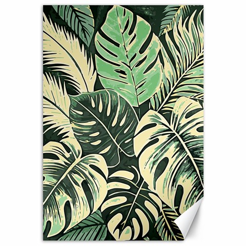 Abstract Art Tropical Leaves Canvas 12  x 18  from ArtsNow.com 11.88 x17.36  Canvas - 1