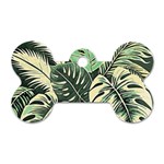 Abstract Art Tropical Leaves Dog Tag Bone (One Side)