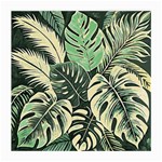 Abstract Art Tropical Leaves Medium Glasses Cloth