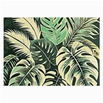 Abstract Art Tropical Leaves Large Glasses Cloth