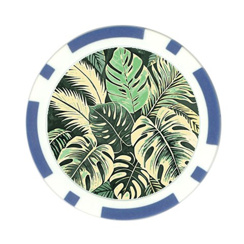 Abstract Art Tropical Leaves Poker Chip Card Guard (10 pack) from ArtsNow.com Front