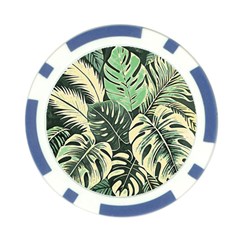 Abstract Art Tropical Leaves Poker Chip Card Guard (10 pack) from ArtsNow.com Front