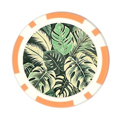 Abstract Art Tropical Leaves Poker Chip Card Guard (10 pack) from ArtsNow.com Front