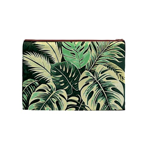 Abstract Art Tropical Leaves Cosmetic Bag (Medium) from ArtsNow.com Front