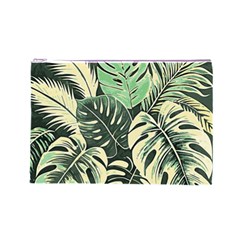 Abstract Art Tropical Leaves Cosmetic Bag (Large) from ArtsNow.com Front