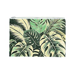 Abstract Art Tropical Leaves Cosmetic Bag (Large) from ArtsNow.com Front