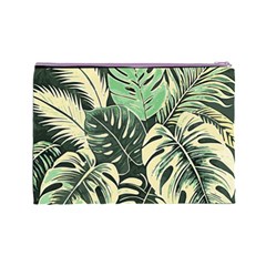 Abstract Art Tropical Leaves Cosmetic Bag (Large) from ArtsNow.com Back