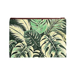 Abstract Art Tropical Leaves Cosmetic Bag (Large) from ArtsNow.com Back