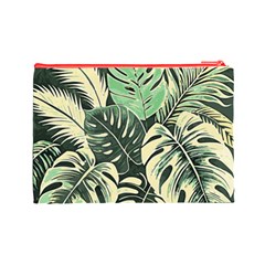 Abstract Art Tropical Leaves Cosmetic Bag (Large) from ArtsNow.com Back