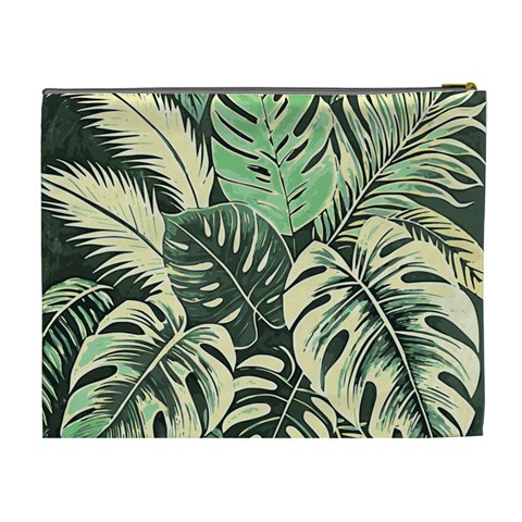 Abstract Art Tropical Leaves Cosmetic Bag (XL) from ArtsNow.com Back