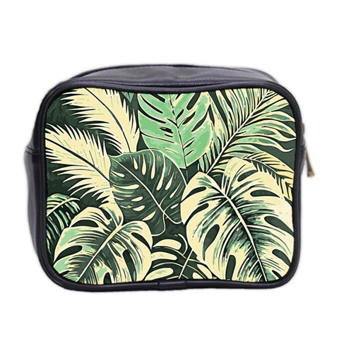 Abstract Art Tropical Leaves Mini Toiletries Bag (Two Sides) from ArtsNow.com Back