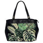 Abstract Art Tropical Leaves Oversize Office Handbag