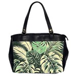 Abstract Art Tropical Leaves Oversize Office Handbag (2 Sides)