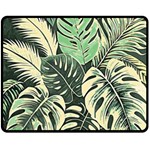 Abstract Art Tropical Leaves Fleece Blanket (Medium)