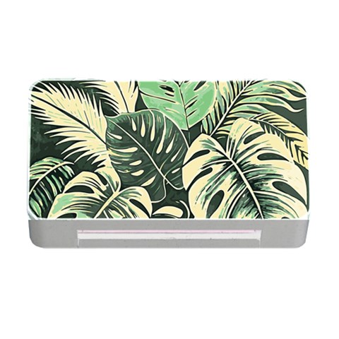 Abstract Art Tropical Leaves Memory Card Reader with CF from ArtsNow.com Front