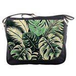 Abstract Art Tropical Leaves Messenger Bag