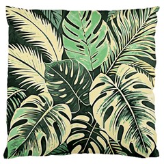 Abstract Art Tropical Leaves Large Cushion Case (Two Sides) from ArtsNow.com Back