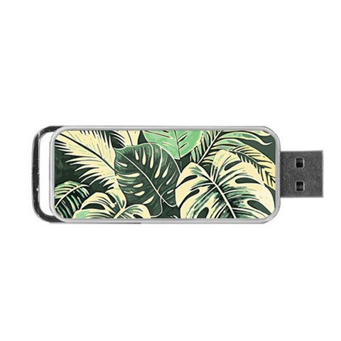 Abstract Art Tropical Leaves Portable USB Flash (Two Sides) from ArtsNow.com Back