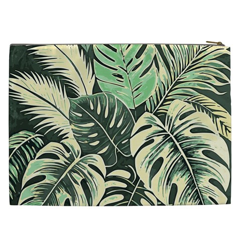 Abstract Art Tropical Leaves Cosmetic Bag (XXL) from ArtsNow.com Back