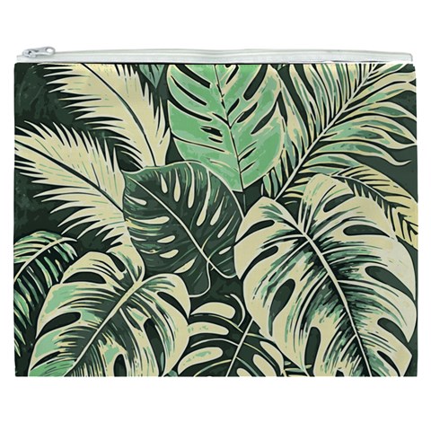 Abstract Art Tropical Leaves Cosmetic Bag (XXXL) from ArtsNow.com Front