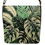 Abstract Art Tropical Leaves Flap Closure Messenger Bag (S)