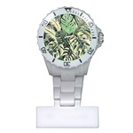 Abstract Art Tropical Leaves Plastic Nurses Watch