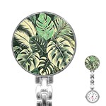 Abstract Art Tropical Leaves Stainless Steel Nurses Watch