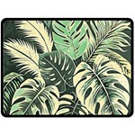 Abstract Art Tropical Leaves Two Sides Fleece Blanket (Large)