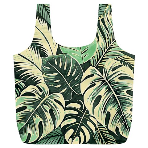 Abstract Art Tropical Leaves Full Print Recycle Bag (XL) from ArtsNow.com Front