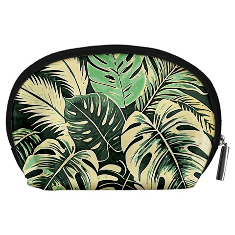 Abstract Art Tropical Leaves Accessory Pouch (Large) from ArtsNow.com Back