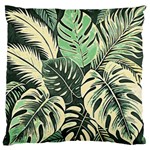 Abstract Art Tropical Leaves Standard Premium Plush Fleece Cushion Case (One Side)