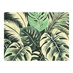 Abstract Art Tropical Leaves Two Sides Premium Plush Fleece Blanket (Mini)