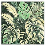 Abstract Art Tropical Leaves Square Satin Scarf (36  x 36 )