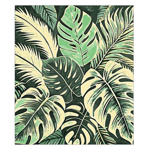 Abstract Art Tropical Leaves Duvet Cover Double Side (California King Size) from ArtsNow.com Back