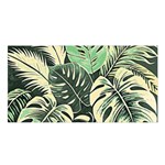 Abstract Art Tropical Leaves Satin Shawl 45  x 80 