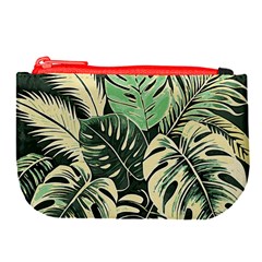 Abstract Art Tropical Leaves Large Coin Purse from ArtsNow.com Front