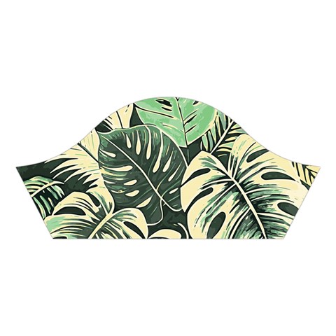 Abstract Art Tropical Leaves Cotton Crop Top from ArtsNow.com Left Sleeve