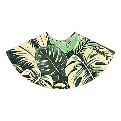 Abstract Art Tropical Leaves Midi Sleeveless Dress from ArtsNow.com Skirt Back