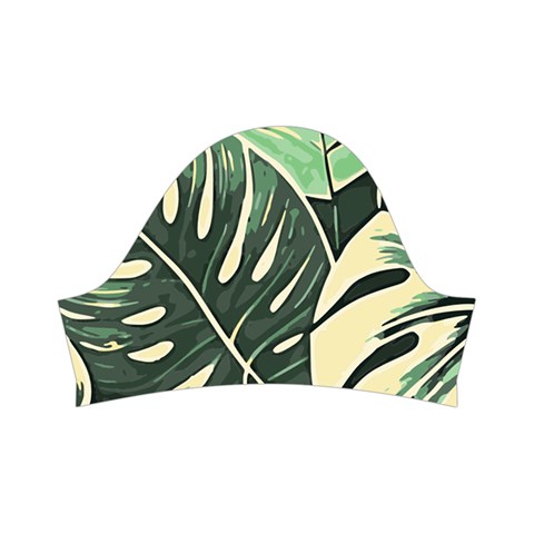 Abstract Art Tropical Leaves Kids  Short Sleeve Velvet Dress from ArtsNow.com Right Sleeve