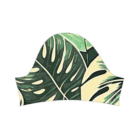 Abstract Art Tropical Leaves Kids  Short Sleeve Velvet Dress from ArtsNow.com Left Sleeve